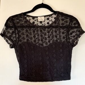 Urban Outfitters | pins and needles | Lace Floral Crop Top | size medium